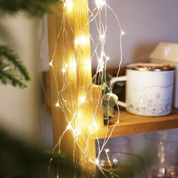 Plug In Silver Wire Waterfall String Lights, 4 of 6