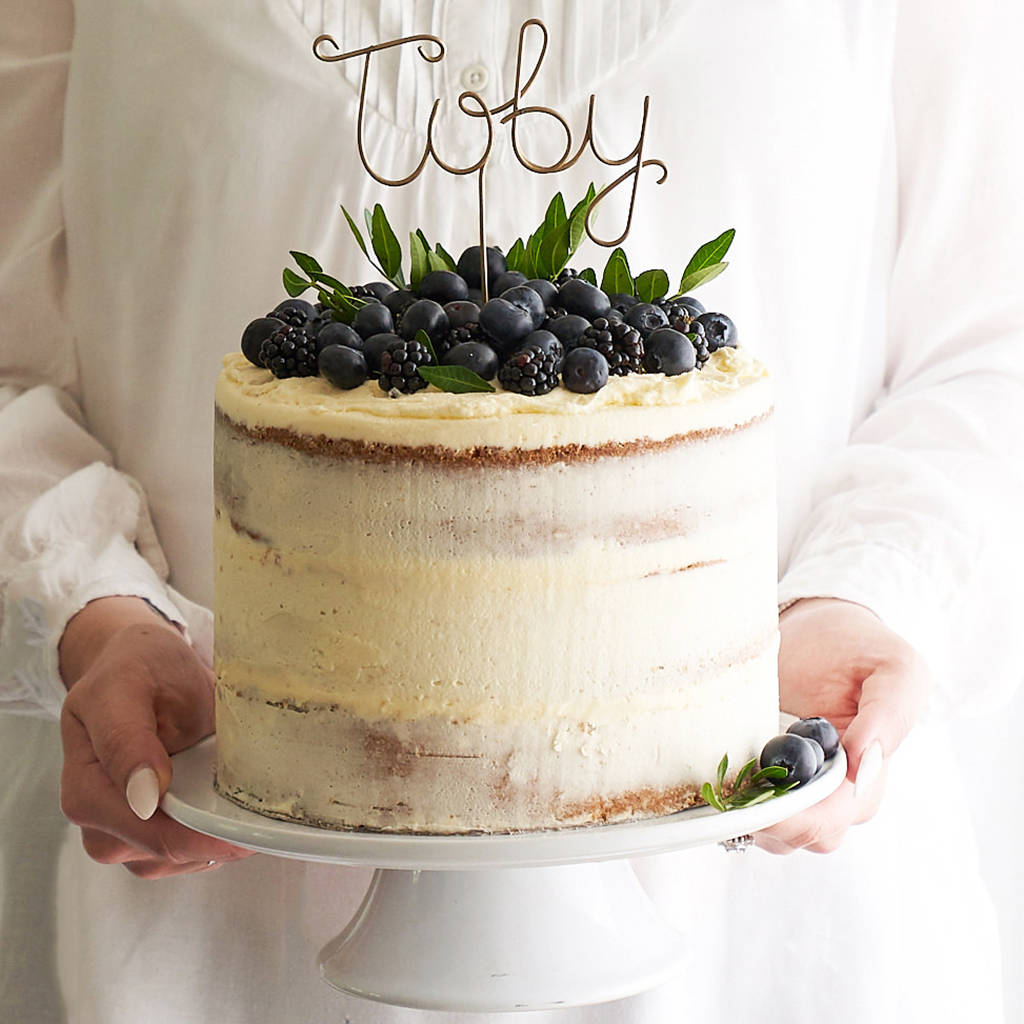 Custom Name Wire Wedding/Birthday Cake Topper 