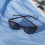 Classic Round Keyhole Sunglasses In Tortoise Shell, thumbnail 3 of 3