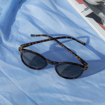 Classic Round Keyhole Sunglasses In Tortoise Shell, 3 of 3