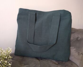 Linen Tote Shopping Bag, 9 of 12