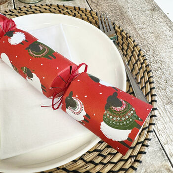 Botanical Sheep Christmas Crackers Set Of Six, 4 of 6