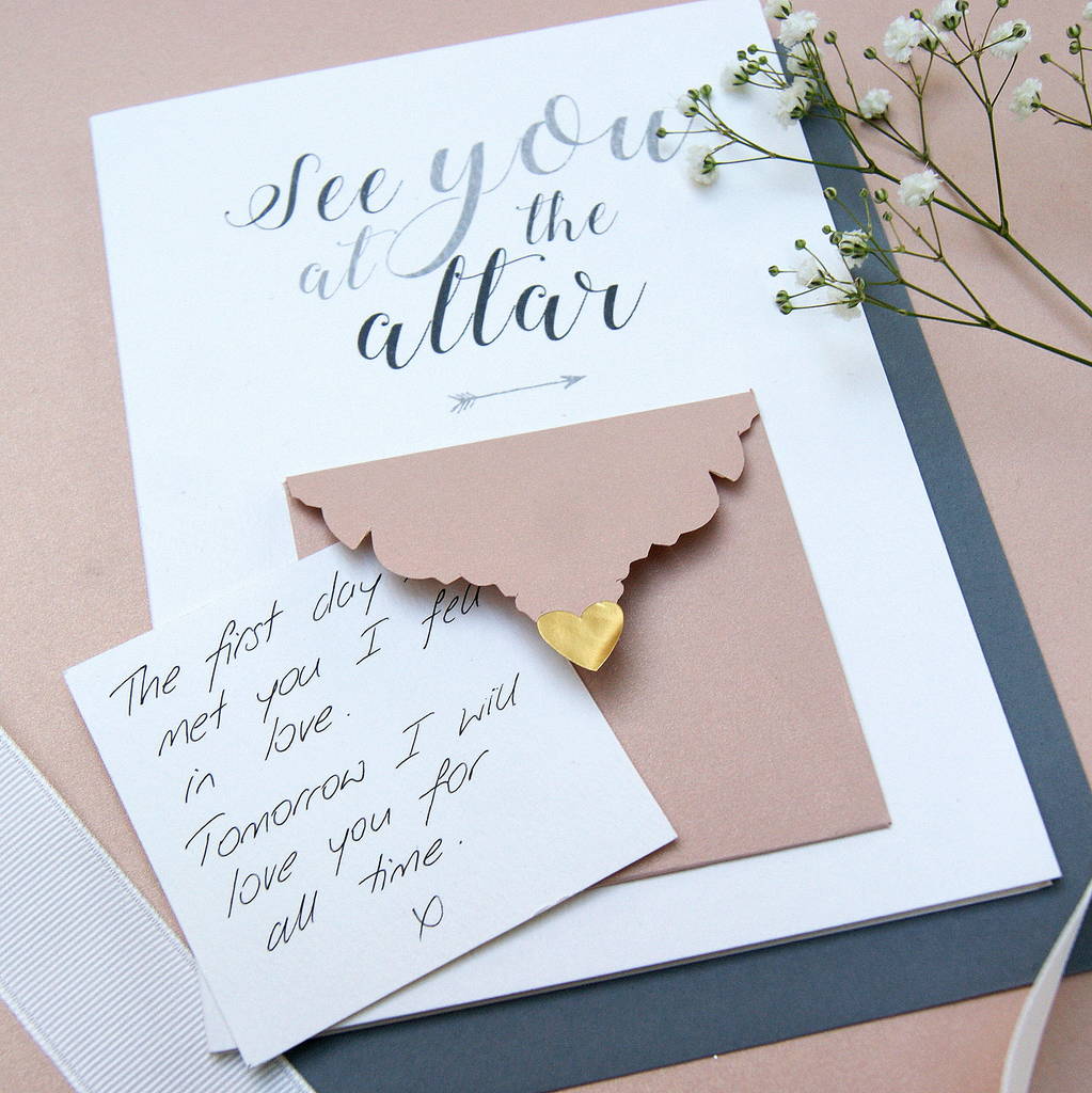 Wedding Day Card 'See You At The Altar' By The Hummingbird Card Company