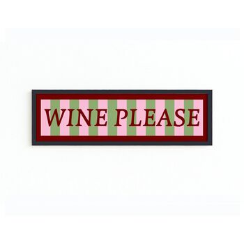 Wine Please Panoramic Framed Print, 11 of 12