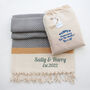 Personalised Cotton Throw, Cotton Anniversary Gift, thumbnail 8 of 12