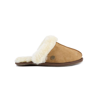 Tan Sheepskin And Suede Slippers, 2 of 7