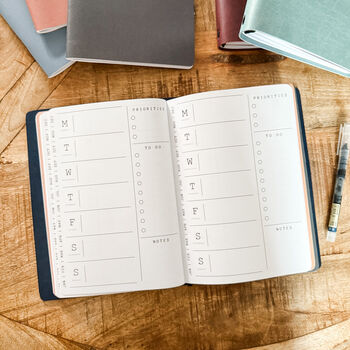 Vegan Leather Journal Cover – Customisable A5 Folio Planner System, 9 of 12