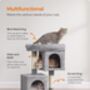 Cat Tree 74 Cm Cat Tower For Medium Cats Light Grey, thumbnail 4 of 8