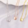 Tiny Dot Pendant Necklace In Sterling Silver, thumbnail 1 of 12
