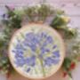 Agapanthus Flower Hand Embroidery Pattern Design, thumbnail 10 of 10
