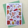 Mushrooms Of Britain Art Blank Greeting Card, thumbnail 4 of 11