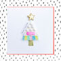 Glitter Christmas Pom Pom Tree Card, thumbnail 1 of 2