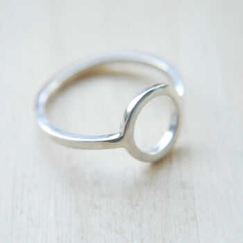 Recycled Silver Circle Ring, 5 of 5