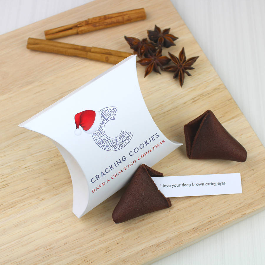 Personalised Gift Boxed Christmas Fortune Cookie By Cracking Cookies
