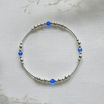 Sapphire September Birthstone Bracelet, 3 of 4