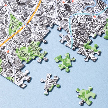 1000 Piece Jigsaw Hand Drawn Map Of London, 2 of 12