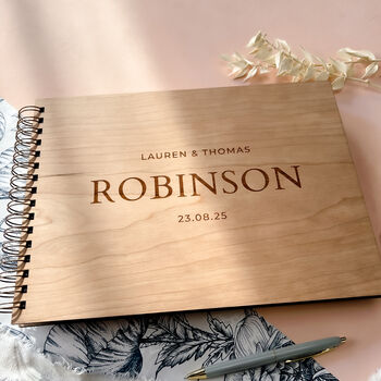 Personalised Surname Wedding Guest Book Alternative, 7 of 9