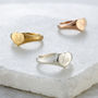 Personalised Engraved Heart Signet Ring, thumbnail 4 of 11