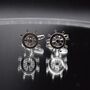 Ship Wheel Silver Cufflinks Gift For Sailors 316 L Stainless Steel, thumbnail 2 of 6