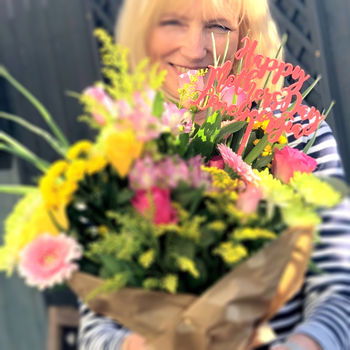 Personalised Flower Bouquet Stick For Mother's Day, 3 of 3