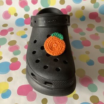 Set Of Five Hand Crochet Clog Shoe Charms, 7 of 9
