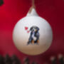 Bernese Mountain Dog Ceramic Round Bauble, thumbnail 1 of 5