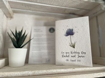 Personalised Plantable Wedding Card And Plant A Tree, 8 of 8