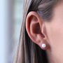 Pearl And Silver Stud Earrings, thumbnail 1 of 6