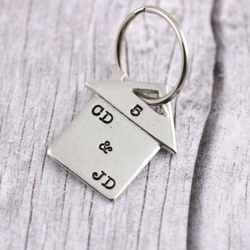 Personalised New Home Housewarming Gift Pewter Keyring, 12 of 12