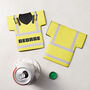 Personalised High Vis Construction Shirt Can Cooler, thumbnail 2 of 3