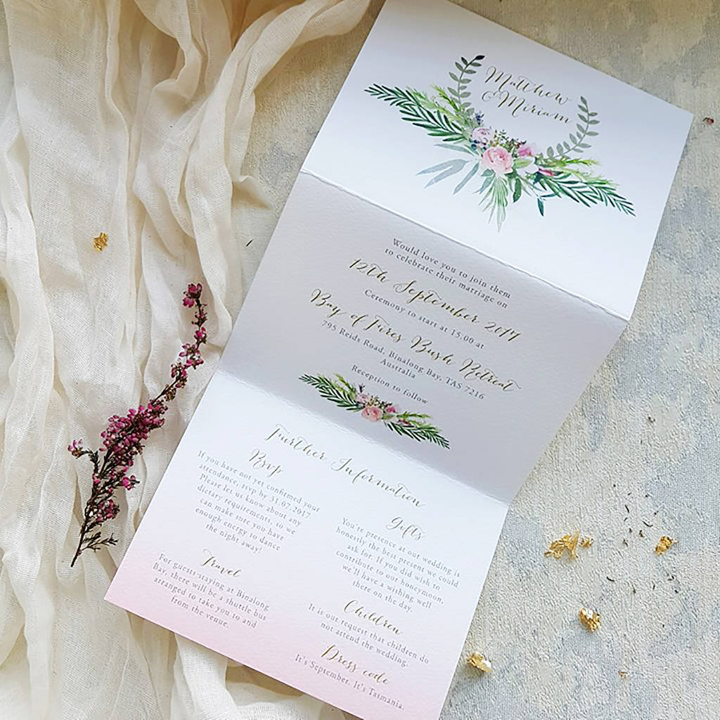 Tri Fold Wedding Invitations Template Free