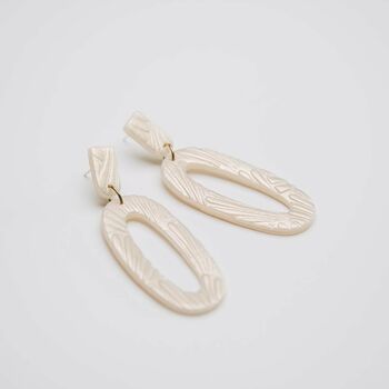 Golden Shell 'Oh Path' Statement Earrings, 3 of 6