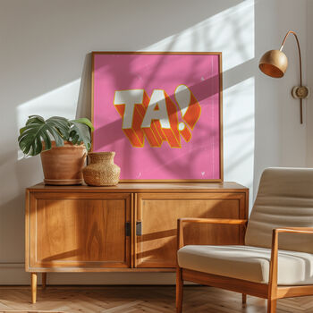 Ta Print, Thank You Print, Thank You Wall Art, 6 of 8