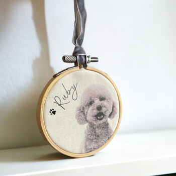 Personalised Pet Portrait Hanging Decoration, 2 of 4
