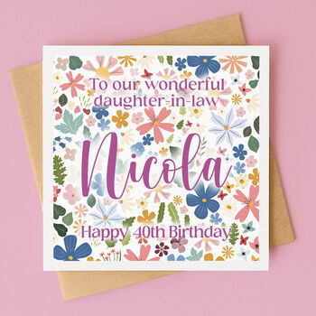 Personalised Birthday Card For Daughter Or Daughter In Law, 4 of 6