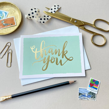 Thank You Script Box Set Of Eight Pastel Note Cards, 4 of 10