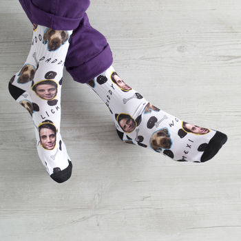Personalised Dog And Owner Photo Socks, 2 of 3