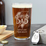 Super Dad Gift Beer Glass And Bottle Opener, thumbnail 1 of 5