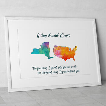 3D Map Travel Location Art Print, 2 of 5