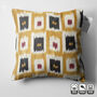 Yellow Cushion Cover From Hand Woven Ikat, thumbnail 4 of 8
