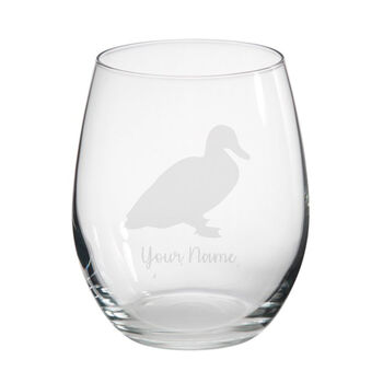 Personalised Duck Engraved Glass, 3 of 5