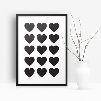 Minimalist Hearts Print, 3 of 5
