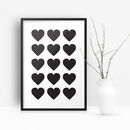 Minimalist Hearts Print By Oso Twee | notonthehighstreet.com