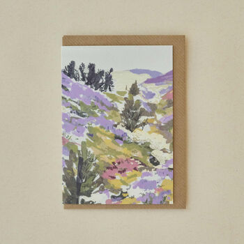 Heather Hills Illustrated Greetings Card, 3 of 5