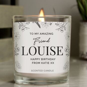 Personalised Floral Scented Jar Candle, 3 of 4