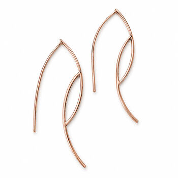 Ellipse Sterling Silver Drop Earrings, 9 of 10