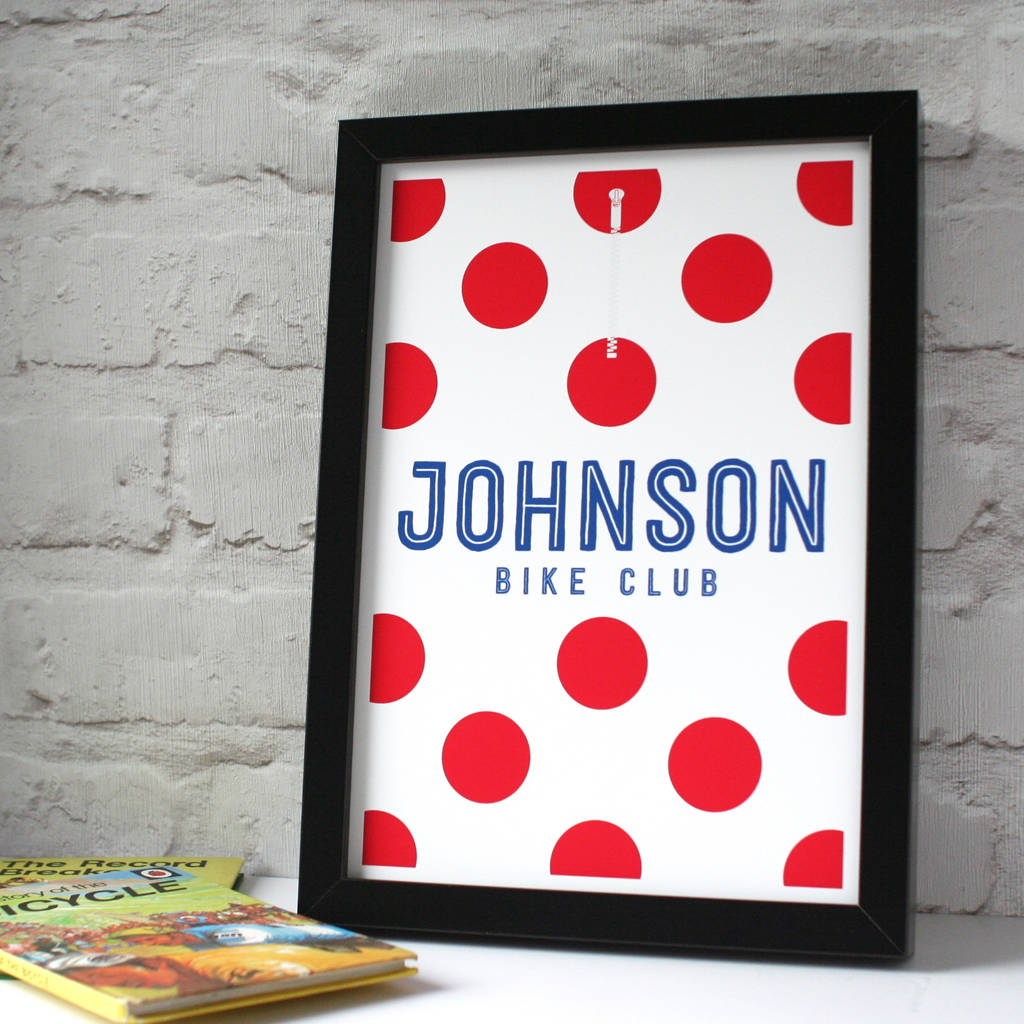 Personalised King Of The Mountains Cycling Print, 1 of 3