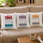 Personalised 60th Birthday Gift 1966 Cushion, thumbnail 3 of 12