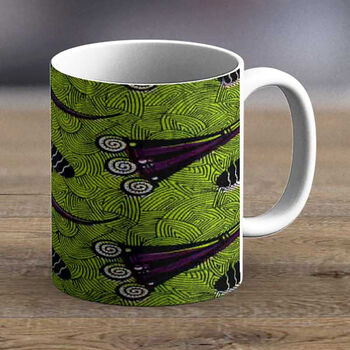 Green And Purple Kitenge Print Mug Fabric 14, 2 of 2
