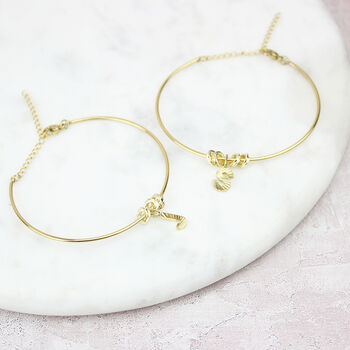 30th Or 40th Birthday A Ring For Every Decade Gold Bangle Bracelet, 5 of 11